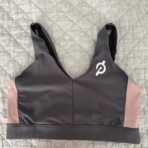 Peloton Gray and Pink Sports Bra